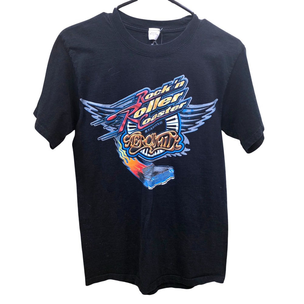 Discontinued Disney Parks Rock n Roller‎ Coaster Starring Aerosmith Black Tee S
